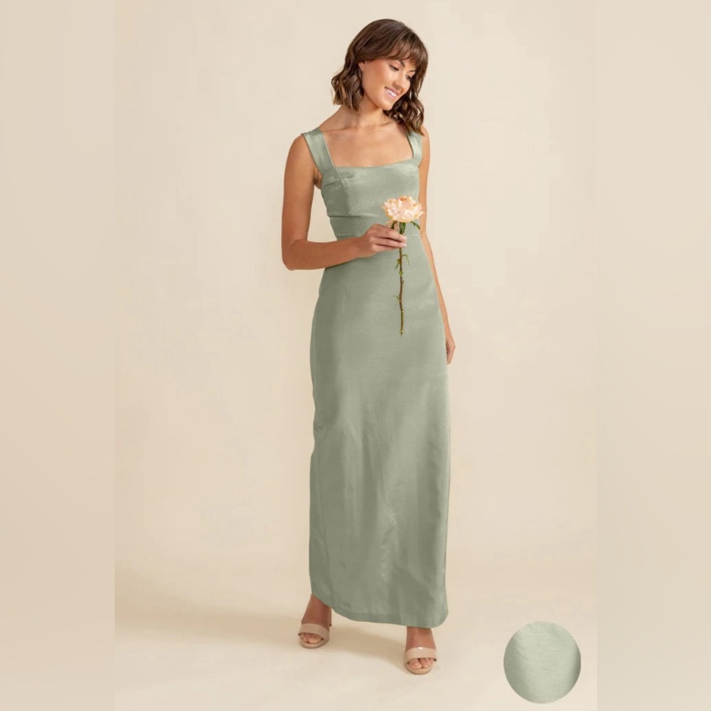Elegant Sage Green Maxi Dress